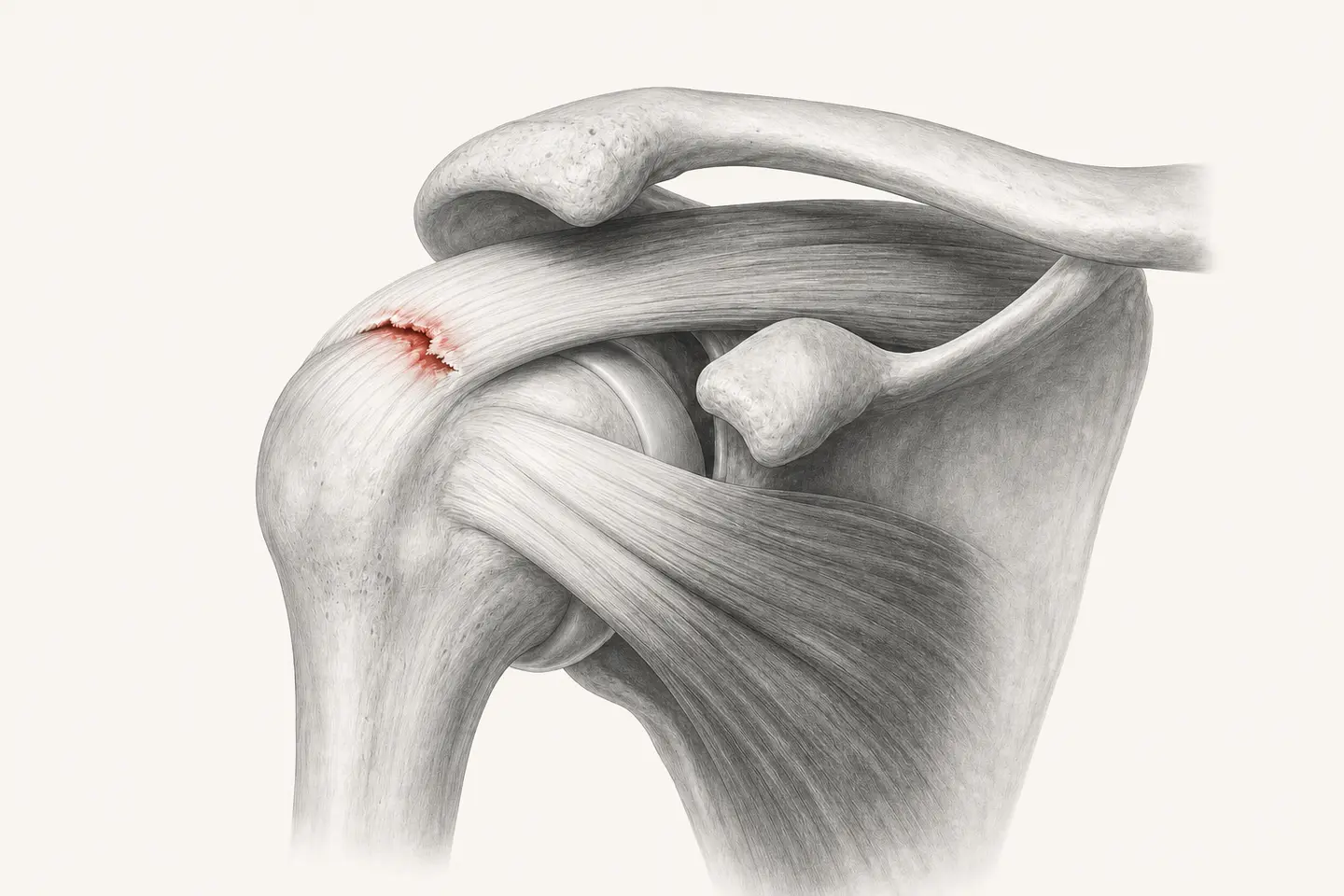 Illustration médicale de la coiffe des rotateurs