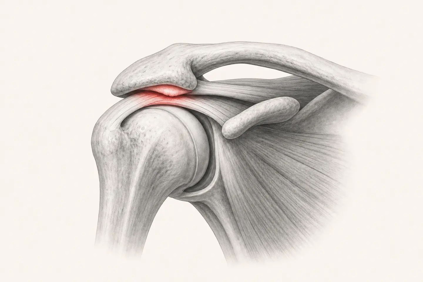 Illustration médicale du conflit sous-acromial